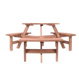 6 személyes piknik asztal