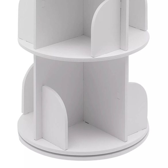 Forgó könyvespolc 46x46x160cm, fehér 