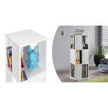 Forgó könyvespolc, 34x34x108 cm, fehér