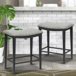 Kárpitozott bárszék 2db, szürke