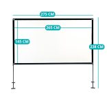 Vetítővászon/projektorvászon állvánnyal