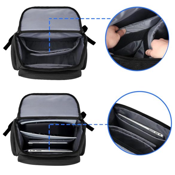 Hátizsák, fekete 43x25x42cm