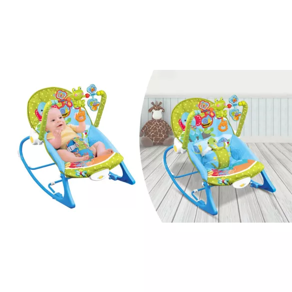 Rezgő, zenélő pihenőszék 18kg-ig, kék