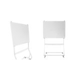 Gurulós mágneses, üveg flipchart tábla 120x90 cm