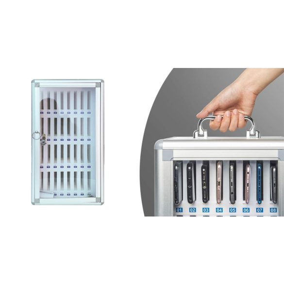 Mobiltelefon széf, 32 db mobiltelefonnak