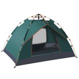 3 személyes sátor 2x2x1,35m, zöld