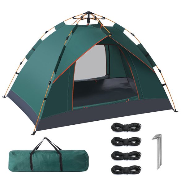 3 személyes sátor 2x2x1,35m, zöld