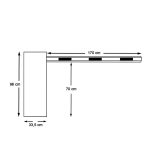 Elektromechanikus sorompó, balos kivitel