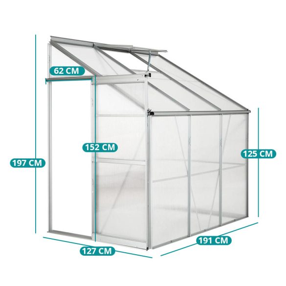 Kerti melegház, alumínium