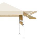 Pavilon árnyékolóval, félhátfallal, bézs