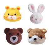 4 db-os állatos horgoló készlet kezdőknek