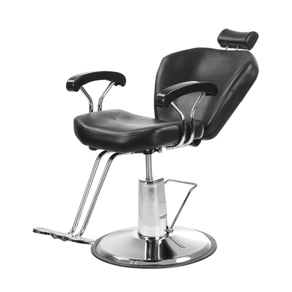  Fodrász szék lábtartóval, fekete