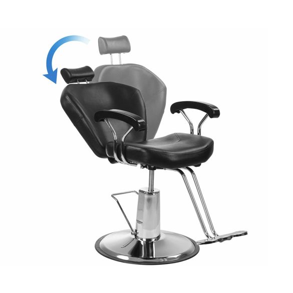  Fodrász szék lábtartóval, fekete