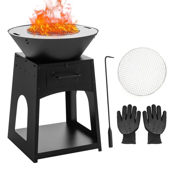 Kerti grillsütő tárolóval