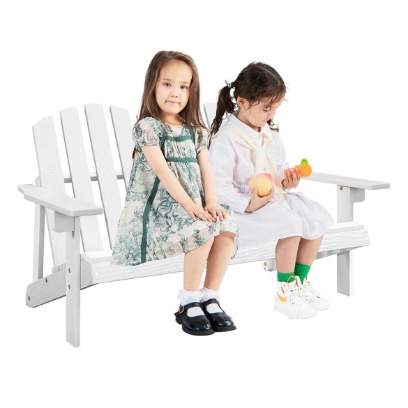 2 személyes adirondack szék gyerekeknek, fehér